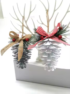 Ornements de Noël en métal écologiques modernes, personnalisables, objets de collection pour la décoration de la maison et les cadeaux de fête - Product Image 2