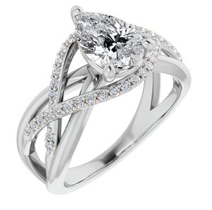 Bague de Fiançailles Solitaire de Luxe en Argent Sterling 925 avec Moissanite Taille Poire Sertie à Griffes, Cadeau Idéal pour Mariage, Promesse ou Anniversaire - Product Image 4