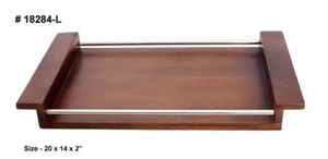 Bandeja de Servir de Madera de Acacia Ecológica de Diseño Clásico, Duradera, Segura y Moderna para Bodas, Fiestas, Desayunos, Comida, Bandeja Decorativa - Product Image 6