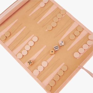 Classic Leather Roll up <b>Backgammon</b> <b>Set</b> for Travel and Everyday Play Customized Logo Unisex UKAAB LEATHER INDUSTRY - Product Image 3