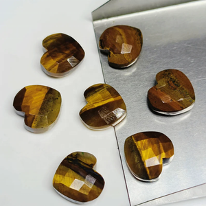 Natural <b>Tiger</b> <b>Eye</b> Faceted Hand Carved Heart Shape Gemstone Beads 10mm <b>Tiger</b> <b>Eye</b> Loose Carving Briolette Bead For Jewelry Making - Product Image 4