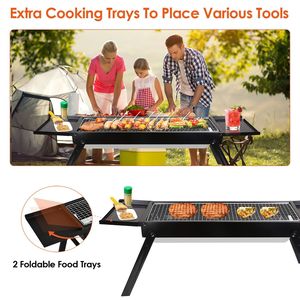 Griglia BBQ Portatile in Acciaio Inox con Design Hibachi Pieghevole per Campeggio e Cucina all'Aperto - Product Image 3