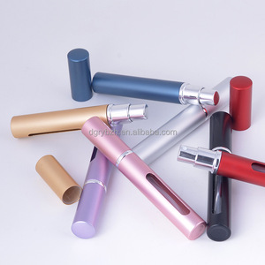 Mini atomizador de Perfume, botella de Spray de bolsillo de viaje, botella de Perfume de vidrio cosmético de 5ml de aluminio, recargable con ventana transparente - Product Image 4