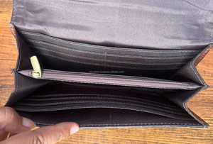 Bolso de mano de cuero de piel con estilo occidental para mujer, billetera única con herramientas marrones, diseño de moda Vintage - Product Image 6