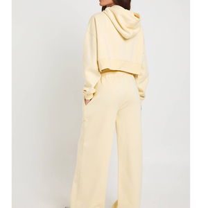 Conjuntos Deportivos de Alta Calidad para Gimnasio, Ropa Deportiva para Entrenamiento, Sudadera con Cierre y Pantalones Deportivos de Pierna Recta de Algodón, Ropa Deportiva para Mujer - Product Image 6