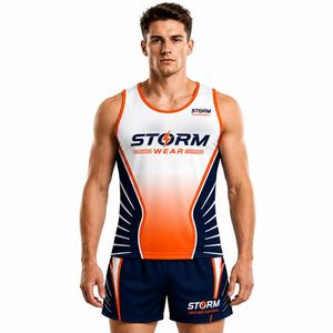 Conjunto de Uniforme de Atletismo Personalizable de Poliéster, Nuevo Diseño, Jersey sin Mangas, Fabricación de Uniformes Deportivos para Hombre - Product Image 2