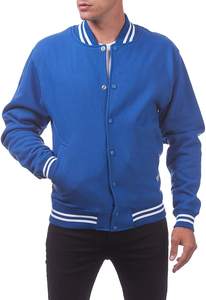 Blouson universitaire de luxe en laine pour homme, avec patch de baseball brodé, design personnalisable, en cuir et fourrure, long et fin - Product Image 3