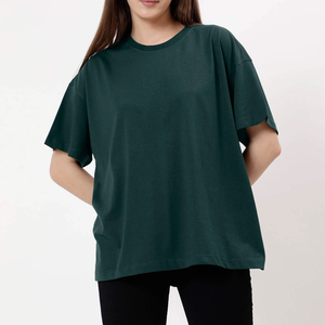 Nueva Llegada, Camiseta Casual Oversize para Mujer, Estilo Urbano, Ecológica, 100% Algodón, Transpirable, de Secado Rápido, Top de Verano con Logo - Product Image 1