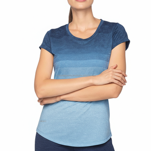 T-shirts d'été pour femmes 100% personnalisables avec logo, en tissu épais respirant à séchage rapide, impression sérigraphique et broderie - Product Image 6