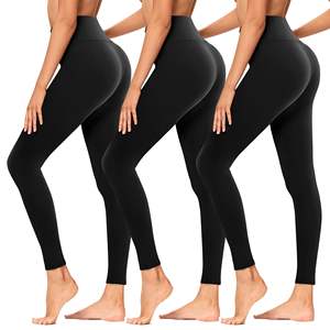 Pantalones de yoga deportivos para mujer, cintura elástica, no transparentes, suaves, cómodos, ligeros, leggings de entrenamiento, mallas de fitness, sin costuras. - Product Image 2