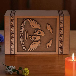 Urna de madera con acabado mate suave, urna de madera natural para una ceremonia funeraria sencilla, urna de AYAANS - Product Image 5