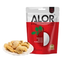 100% Gevriesdroogd Rambutan Fruit Zoete Bevroren Doerian Tropische Vruchten Fd Droogproces Rambutan Snacks