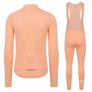 Ensemble cycliste personnalisé pour hommes en tissu extensible quadridirectionnel Spandex/Polyester, séchage rapide, respirant, maillot et cuissard à bretelles – Vente en gros - Product Image 2