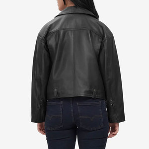 2026 New Fashion Genuine Leather Jacket Women Cropped Leather Jacket Bomber Jacket for Women's In Wholesale Price - Product Image 2