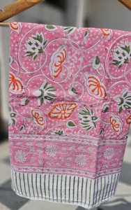 Cotton <b>Sarong</b> Pareo Beach Wrap, Hand Block Print <b>Bikini</b> Cover Up, Bohemian Lightweight Scarf for Women 100% Natural Cotton - Product Image 6