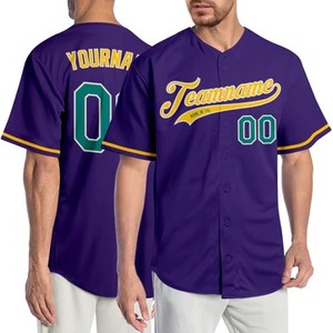 High Quality Baseball Uniforms Sets Men Sportswear Button <b>Down</b> Softball Jersey T Shirts <b>Pants</b> Set Male Custom Logo And Design - Product Image 3
