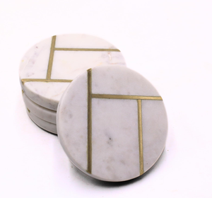 <b>Marble</b> <b>Coaster</b> Mats Pads <b>Marble</b> Round Shaped Stone <b>Coaster</b> for Drinks and Home Decoration Used - Product Image 3