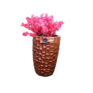 2026 INDIA Modern Resin New <b>Vase</b> With <b>Square</b> Pattern For Artificial Flowers Indoor Use - Product Image 1