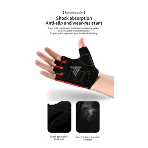 Gants de cyclisme unisexes d'hiver, doux, antidérapants, mi-doigts, imperméables, compatibles écran tactile, avec fermeture éclair, en tissu polyester extensible et doux comme une serviette - Product Image 6