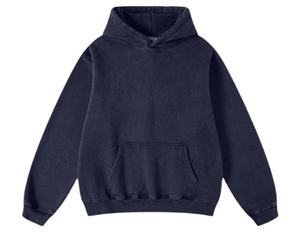 Broderie personnalisée impression polaire vierge lavage à l'acide sweats à capuche unisexe en gros poids lourd noir recadrée Boxy sweat à capuche lavé pour hommes - Product Image 4