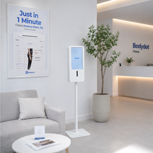 เครื่องสแกนสัดส่วนร่างกาย Bodydot BDF1000 AI และเครื่องมือประเมินสมดุลร่างกายแบบเต็มรูปแบบ วัสดุอลูมิเนียมอัลลอยด์ ขนาด 35x35x134 ซม. - Product Image 1