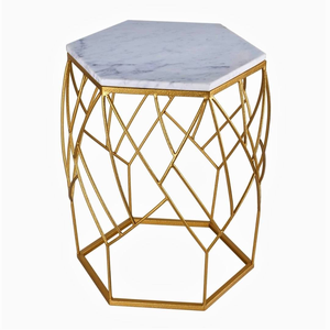 Handmade Eco-Friendly Luxury Elegant Modern Solid Metal Coffee <b>Table</b> <b>Marble</b> <b>Top</b> Decorative Multipurpose Design Living Room - Product Image 2