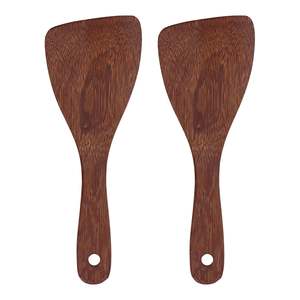 Ensemble de cuillères de cuisine en bois, cuillères de service en bois massif de 2 pouces pour mélanger, remuer, ustensiles de cuisine antiadhésifs, vaisselle, louche - Product Image 4