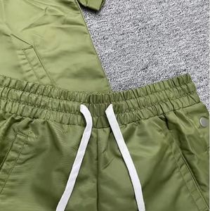 Ensemble short coupe-vent imperméable en nylon mi-lourd pour homme, haute qualité, décontracté, uni, grande taille, élégant, avec boutons latéraux - Product Image 3