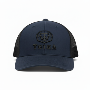 Gorra de Béisbol Personalizada OEM 2026 con Logotipo Bordado en 3D, Naranja y Negra, de Malla, Tipo Trucker, Ajustable, Proveedor - Product Image 1