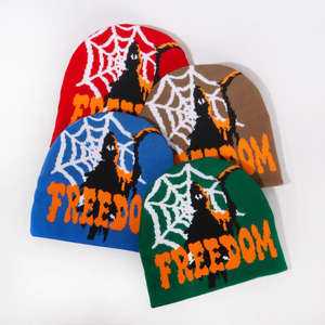Bonnet tricoté Freedom à succès, couleurs personnalisées, imprimé tissé, style urbain, pour l'hiver, chaud, casquette streetwear, OEM/ODM - Product Image 1
