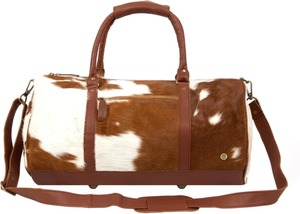 Sac à dos de luxe en cuir véritable fait main, style western, en cuir de vachette à poils, pour camping, vélo, plage, voyage, sport et gym - Product Image 2