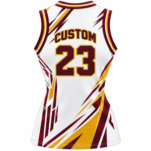 Maillot de basket-ball personnalisé pour jeunes hommes et femmes, vêtements de sport respirants, à séchage rapide, sans manches, de haute qualité, pour toutes les saisons - Product Image 2