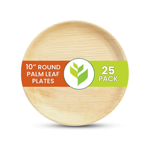 Assiettes jetables biodégradables et compostables écologiques de 10 pouces, robustes, respectueuses de l'environnement, 200 unités, pour une utilisation durable, vertes - Product Image 6