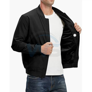 Chaqueta Bomber de Moda con Cuello Alto y Logotipo Frontal, Material de Forro Polar Transpirable, Ideal para el Uso Diario - Product Image 4