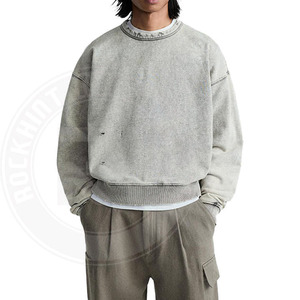 เสื้อฮู้ดดี้พรีเมียมลำลองสีพื้น ผ้าฝ้าย 100% สำหรับฤดูหนาว พิมพ์โลโก้ตามสั่ง มีกระเป๋าผ้าฟลีซ ล้างสีแบบแอซิดวอช แขนยาว สไตล์สตรีทแวร์ - Product Image 3