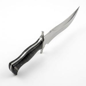 Cuchillo utilitario para exteriores de acero de Damasco hecho a mano con mango de madera de Burl oscuro para bricolaje y OEM - Product Image 2