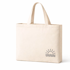 250gsm Cotton <b>Canvas</b> <b>Tote</b> Bag Long Handle Reusable Eco Shopping Bag Custom logo Minimal Print Durable Grocery Open Wholesale - Product Image 1