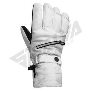 Leather Ski Mittens Gloves High Quality Waterproof Insulated Winter Thermal Snowboarding Skiing Gloves Custom Wholesale - Product Image 2
