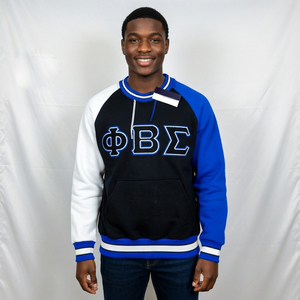 Sudadera con Capucha Estampada Phi Beta Sigma, Azul Rey, Felpa de Algodón Premium, Sudadera con Letras Termoimpresas de la Fraternidad Griega - Product Image 3