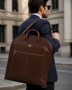 Funda de Cuero Premium para Trajes, Hecha a Mano, con Cremallera Resistente, Estilo Casual y Sencillo, para Viajes, Venta al por Mayor, Equipaje de Negocios - Product Image 1