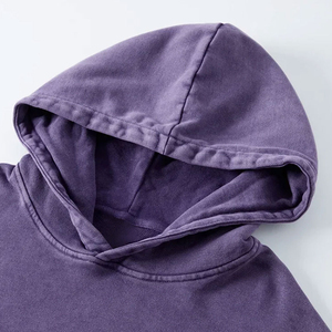Sudadera con Capucha para Hombre, Lavado Ácido, Tejido de Mezcla de Algodón Premium, Textura Única Lavada, Capucha Ajustable, Bolsillo Frontal Tipo Canguro, Corte Relajado - Product Image 3