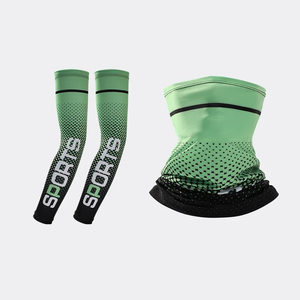 Ensembles de protection UV pour la course à pied, nouveau style, vente en gros - Masque facial respirant à séchage rapide et manchons de bras pour le cyclisme et les sports d'été - Product Image 3