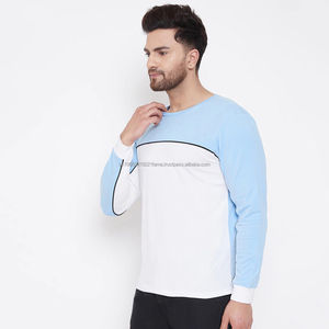 Camiseta de Manga Larga para Hombre, Nueva Llegada, Formal, de Algodón, Tejido de Punto, Lisa, Cuello Alto, Secado Rápido, Logotipo Personalizado, Serigrafía - Product Image 2