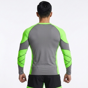 เสื้อรัดกล้ามเนื้อแขนยาวคุณภาพดีที่สุดสำหรับผู้ชาย MMA ชุดกีฬาสองสี เสื้อรัดกล้ามเนื้อสำหรับผู้ใหญ่ ฟิตเนส เสื้อรัดกล้ามเนื้อผู้ชาย 2026 - Product Image 2