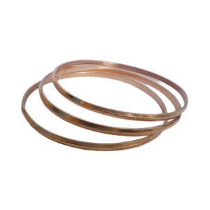 Brazalete de Cobre Puro Hecho a Mano de Alta Calidad y Diseño Elegante y Delgado Apilable para Mujer, Joyería Étnica de Moda para el Cuidado de la Salud - Product Image 1