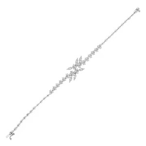 Moissanite Diamond Bracelet <b>for</b> Women and <b>Men</b>, Mix Cut Diamond 18k White Gold Bracelet <b>For</b> Wedding, Gold moissanite Bracelet - Product Image 1