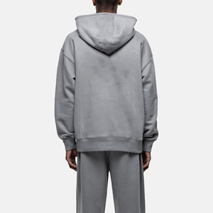 Sweat à capuche personnalisé imprimé numériquement, délavé, grande taille, décontracté, pour homme, vente en gros - Product Image 2