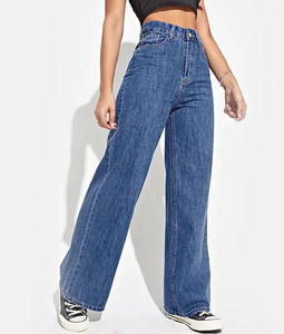 Best Price High Quality Plus Size Women's Vintage Eco-Friendly Breathable Streetwear Midweight Denim <b>Cargo</b> Pants Elastic Waist - Product Image 1