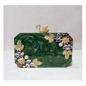 Bolso de mano de moda para fiesta, bolso de noche para boda, despedida de soltera, diseño artesanal con piedras, bolso de resina para mujer, por MULTI CRAFT - Product Image 1