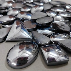 Lot de cabochons en shungite naturelle, vente en gros, pierres précieuses de shungite pour la création de bijoux - Product Image 2